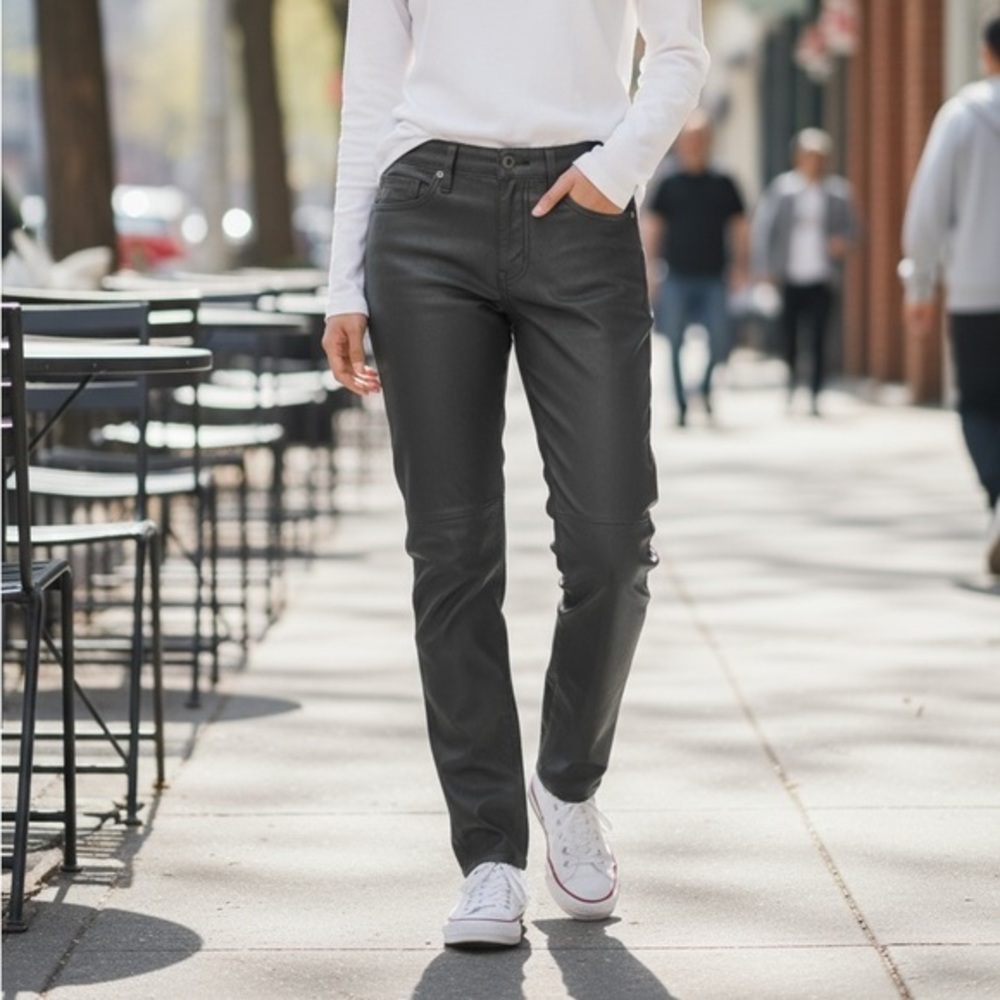 CULT OF INDIVIDUALITY MOTO COATED‎ SKINNY JEAN WOMENS SIZE 28